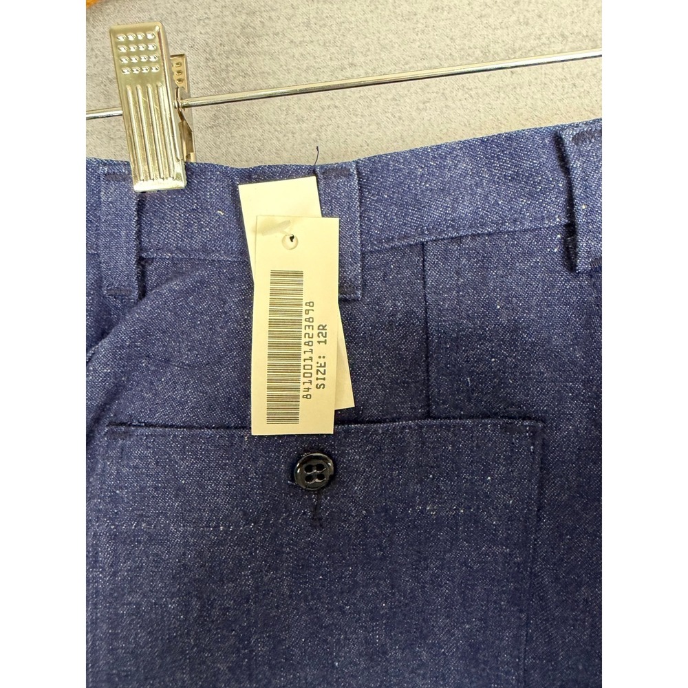 Vintage US Navy Denim Bell Bottoms 26x34 Dark Wash Military Utility Pants 12R - Picture 3 of 7